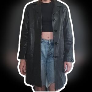 VINTAGE La Nouvelle Renaissance Black leather jacket Size Small S